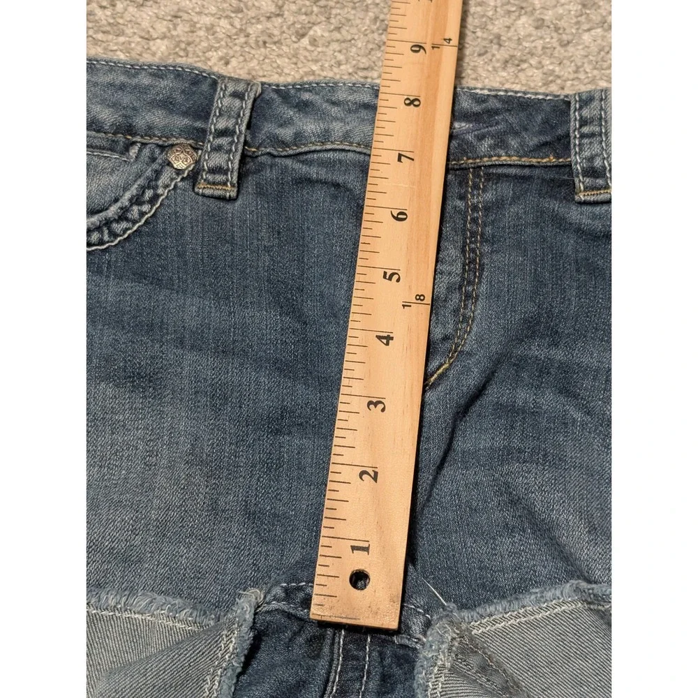 Silver Jeans Co Shorts Womens 31 Blue Toni Mid Rise Cuffed Raw Hem Denim Western